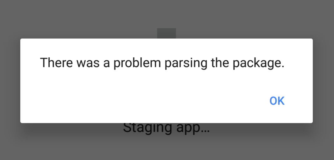 There is a problem parsing the package что делать android