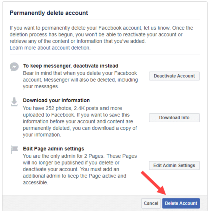 How To Delete Your Facebook Account Permanently