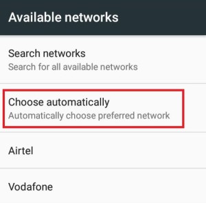 available networks