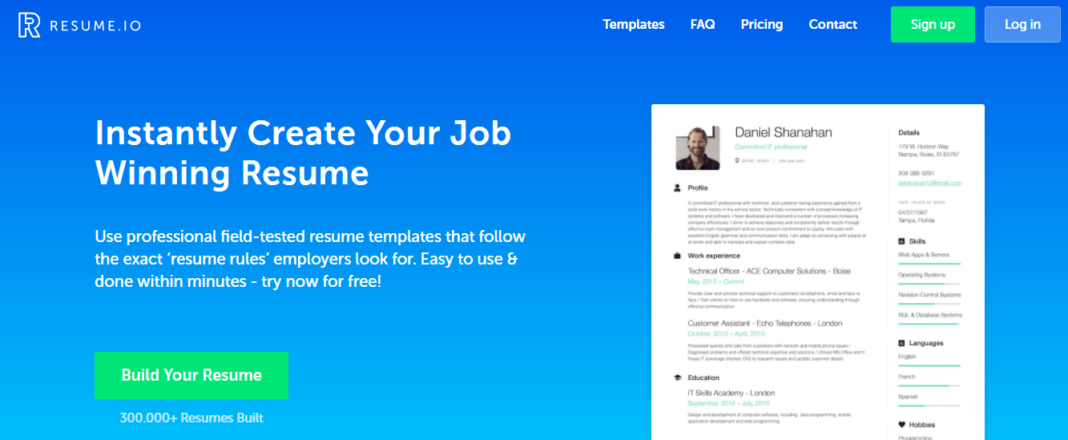 top resume making website