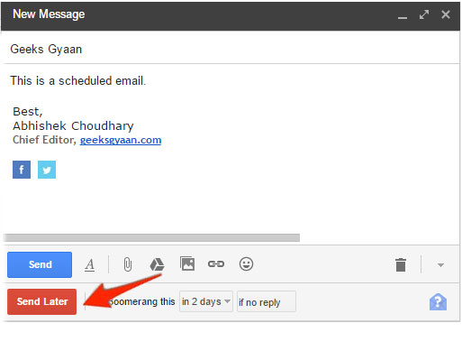 set email to send later gmail