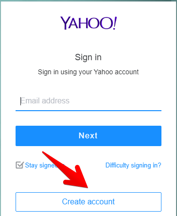 create yahoo account without cell phone