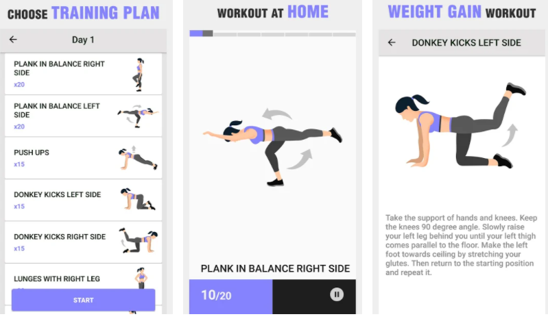 rack weight gain app