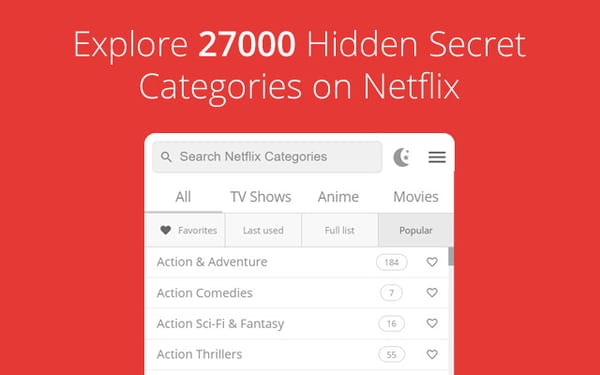 netflix hidden categories extension