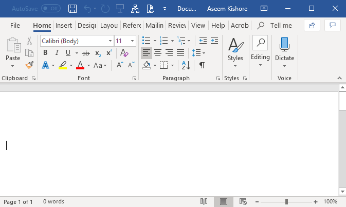 microsoft word