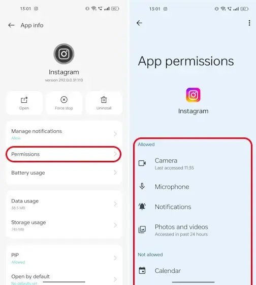 how to allow app permissions on android 2