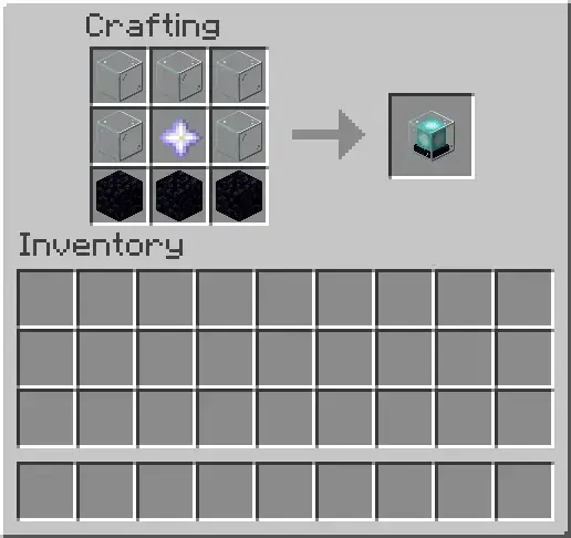 Crafting Recipe Beacon Minecraft