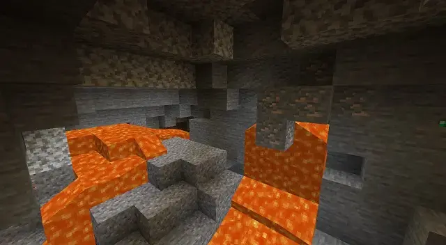 Lava Pools in Minecraft